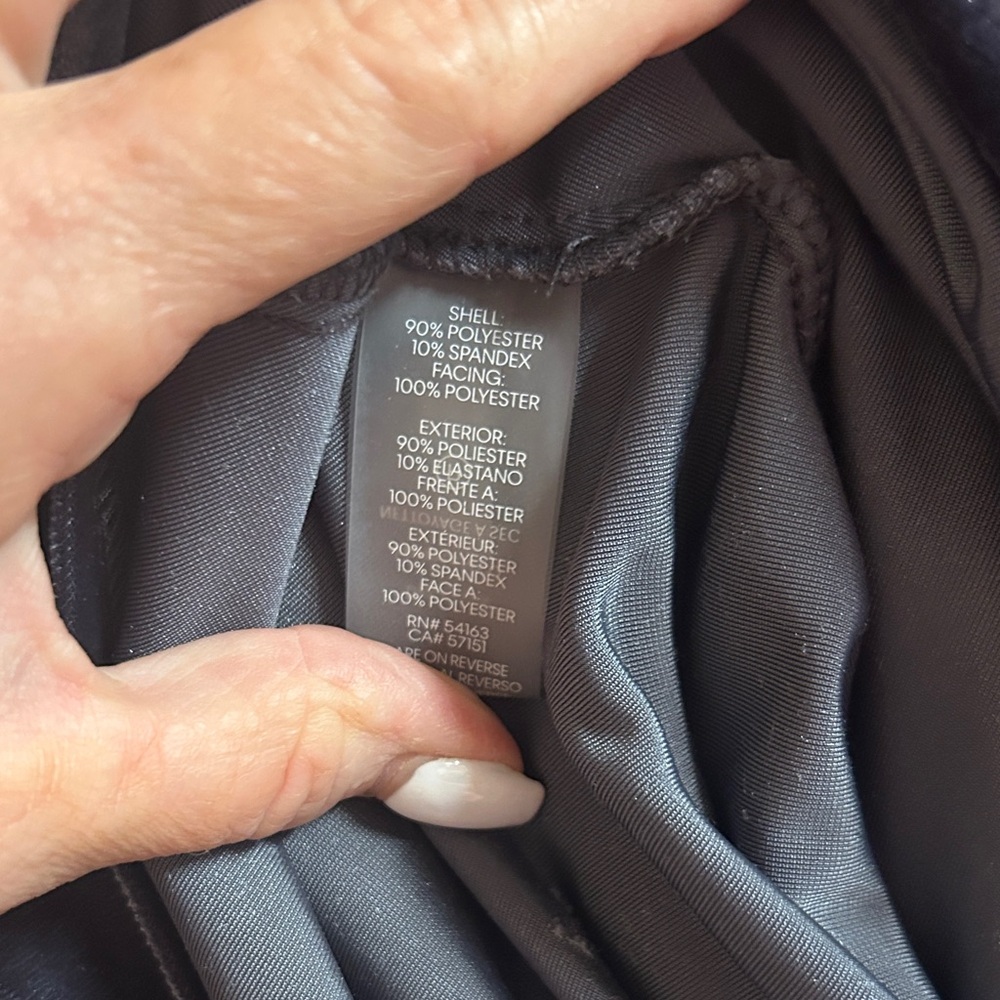 Calvin Klein Velvet Long-Sleeve Dress in Dark gray size 10 - Picture 4 of 7
